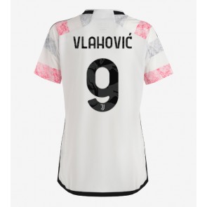 Lacne Ženy Futbalové dres Juventus Dusan Vlahovic #9 2023-24 Krátky Rukáv - Preč